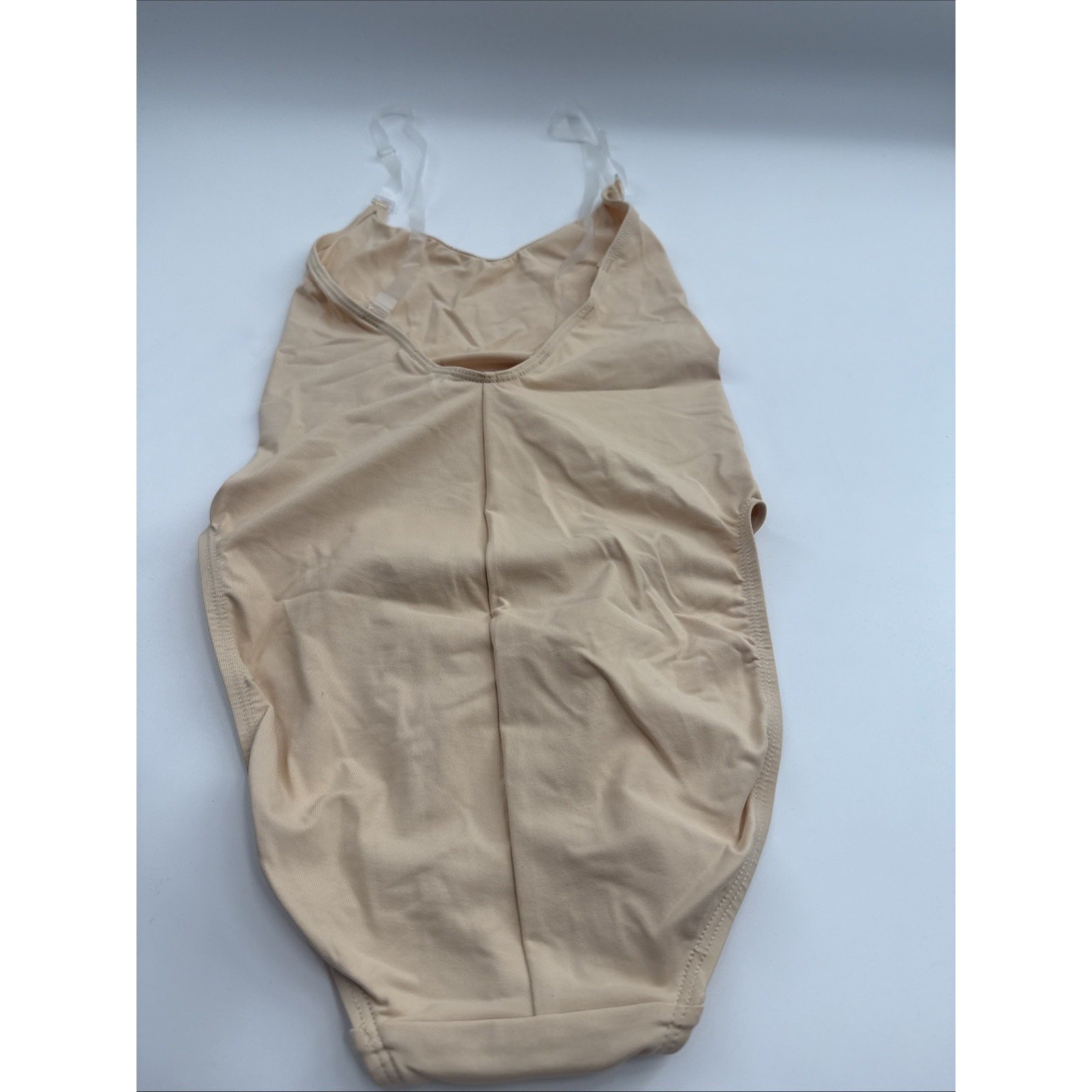 Capezio Womens Camisole Leotard With Clear Transition Straps Nude- Small *READ..