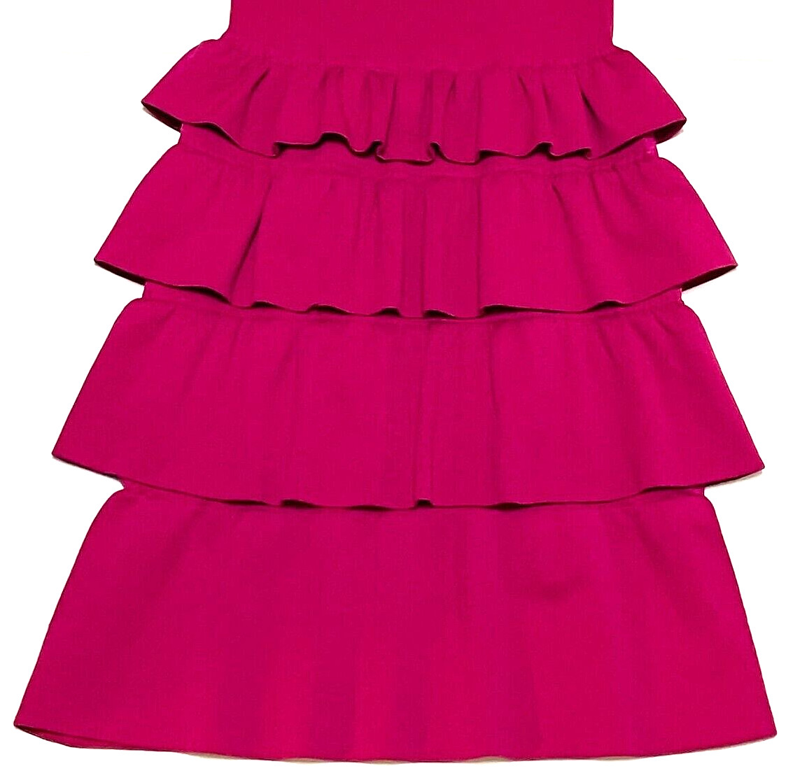 Motionwear Camisole Dress Ruffles Ribbed Stretch Deep Pink New Women Once Size