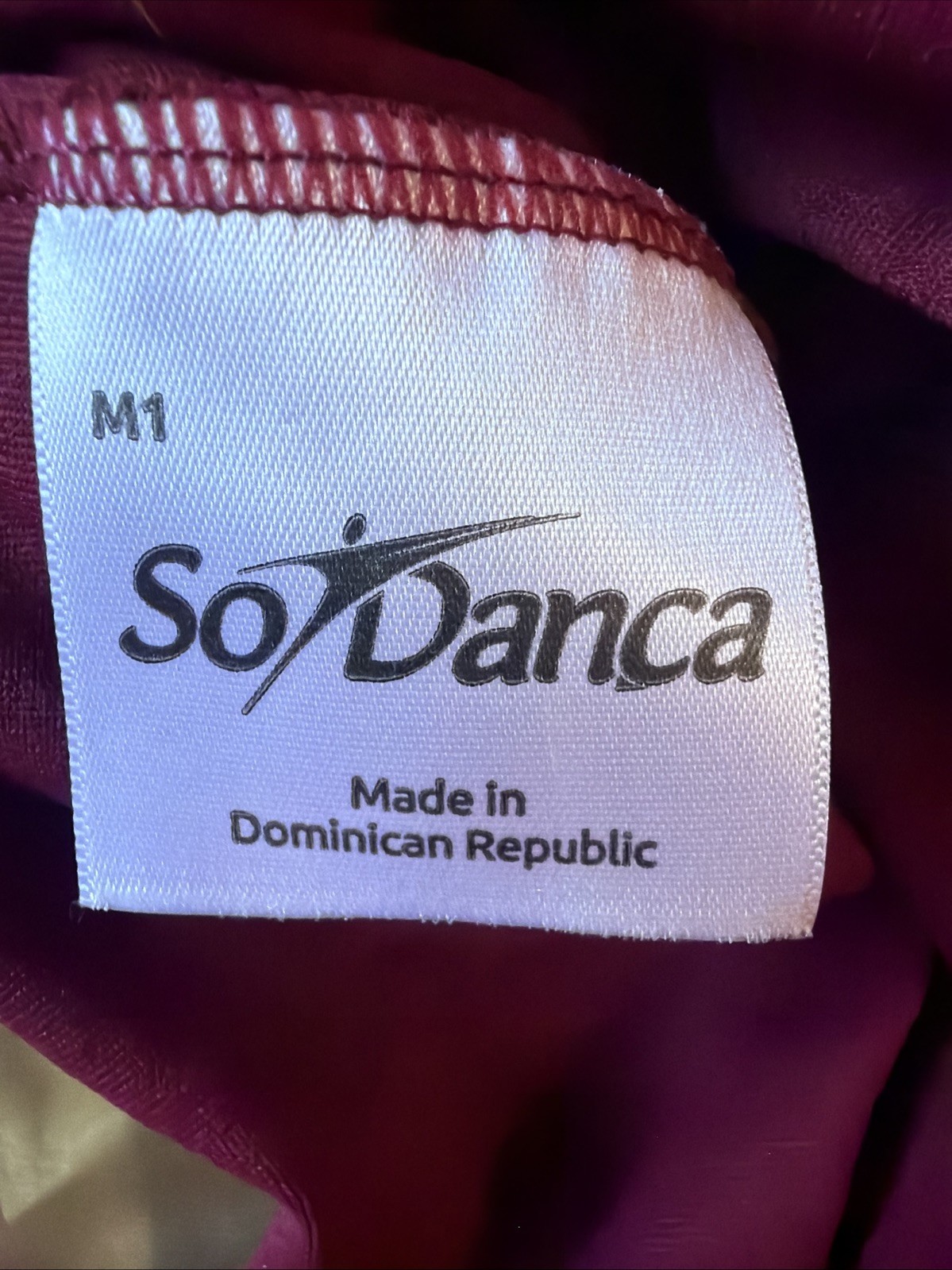 So Danca M1 Burgundy Mock Neck Ballet Dance Leotard Open Back Adult Medium?
