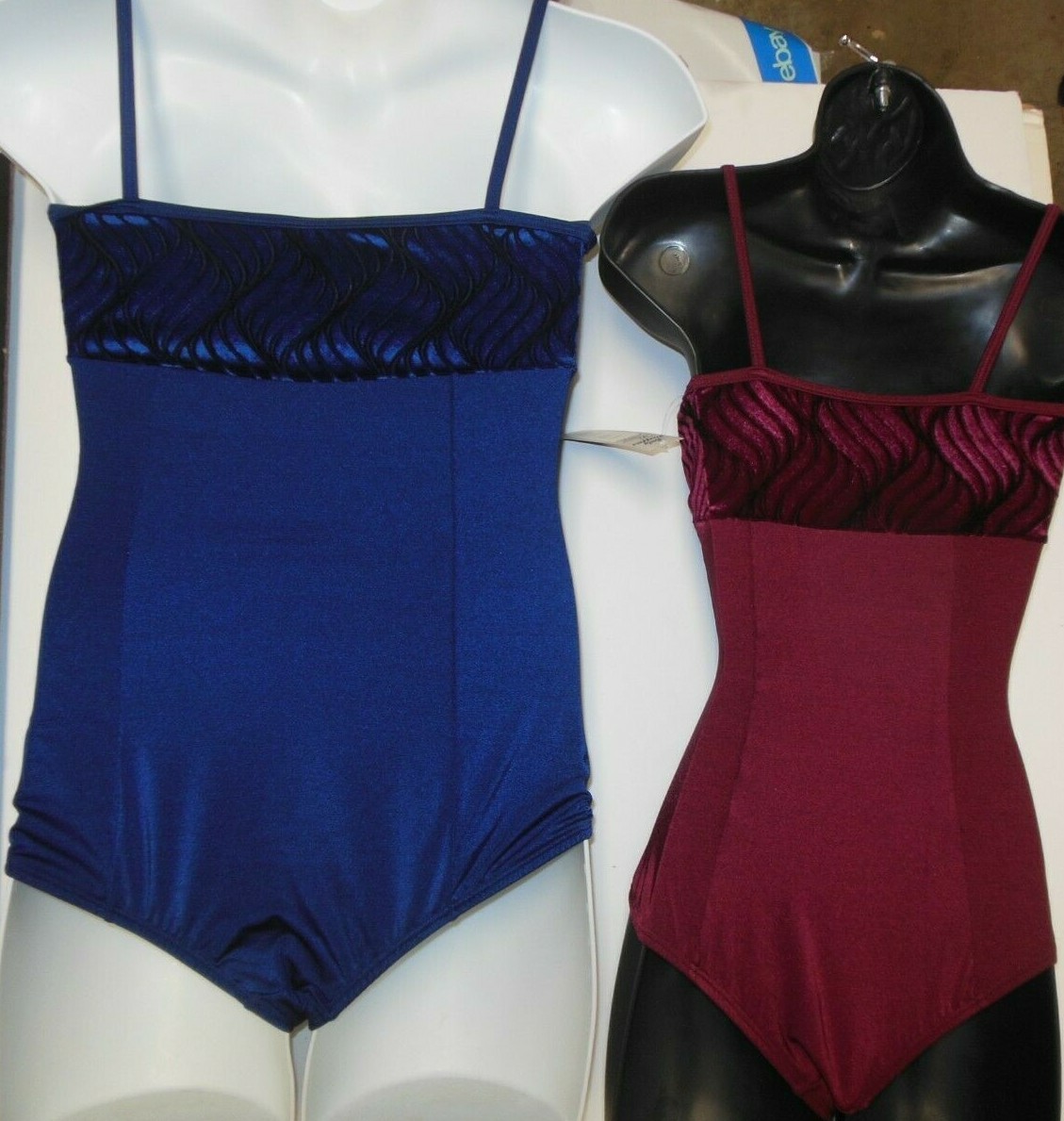 Body Wrappers P670 Velvet Bodice Cami Leotard Wine or Navy Ladies Xs, Lge Tall