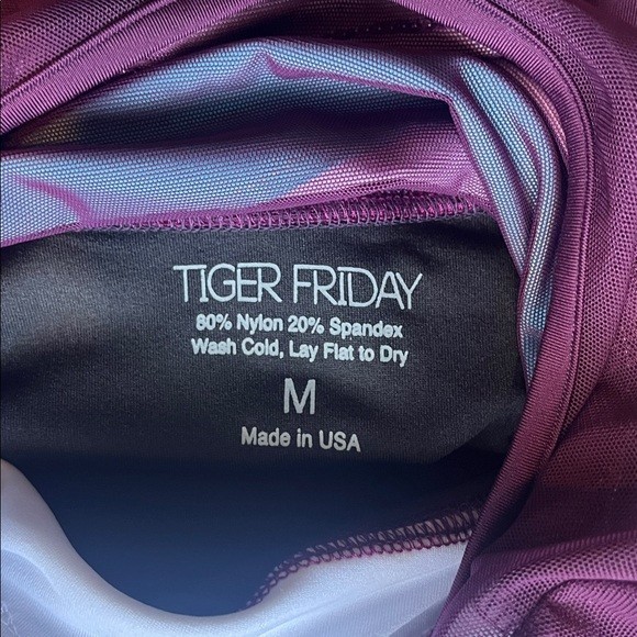 Tiger Friday Unicorn Dance Leotard Maroon Adult Medium New with Tags