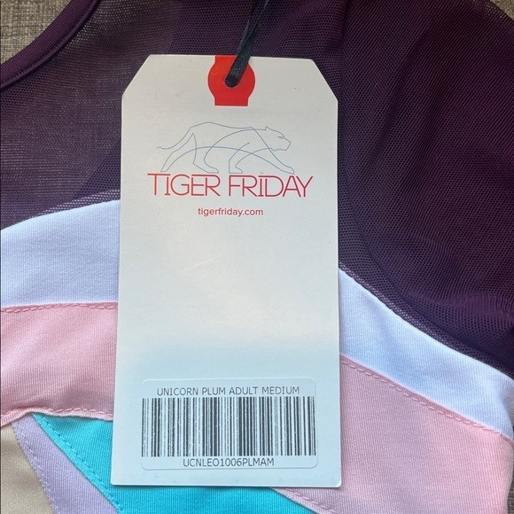 Tiger Friday Unicorn Dance Leotard Maroon Adult Medium New with Tags