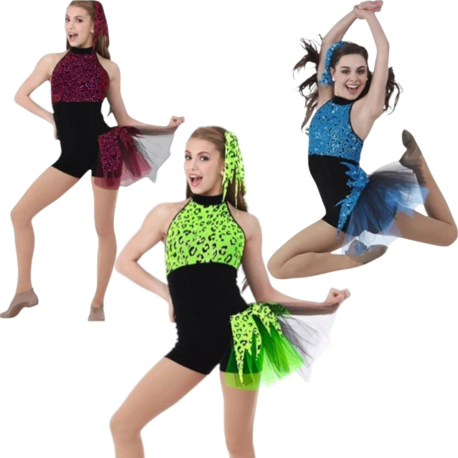 Lot of 15 On The Prowl Dance Costume 3-Mixed Colors Adult Sizes AL & AXL & 2XL