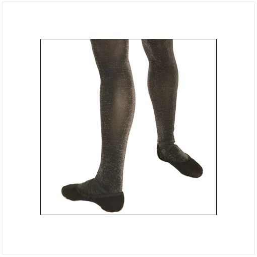 Capezio 1804 Women’s Size Small/Medium Black Sparkle Footed Tights