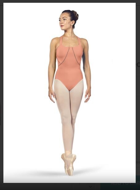 Bloch L4947 Mesh back tank leotard Ladies Petite MDV blue