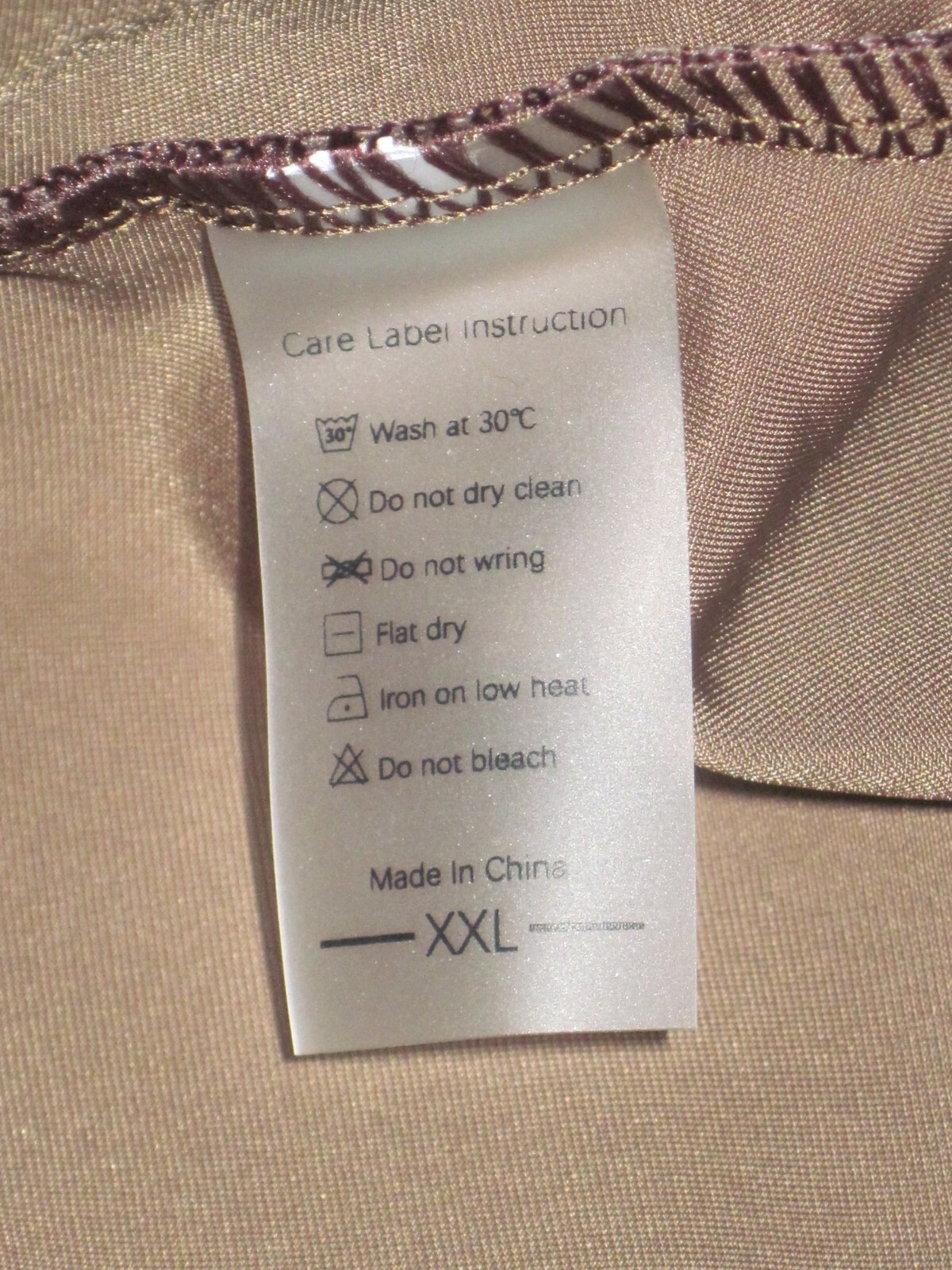 Plus Size Shiny Brown Long Sleeve T Neck Footed Unitard W/Hands Sz 2XL-16-18 New