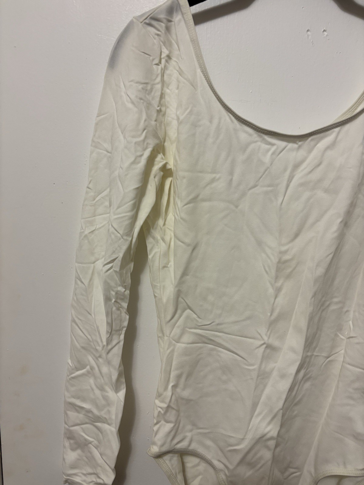 Women’s Capezio Dance Long Sleeve Leotard Cream Off White Size XL