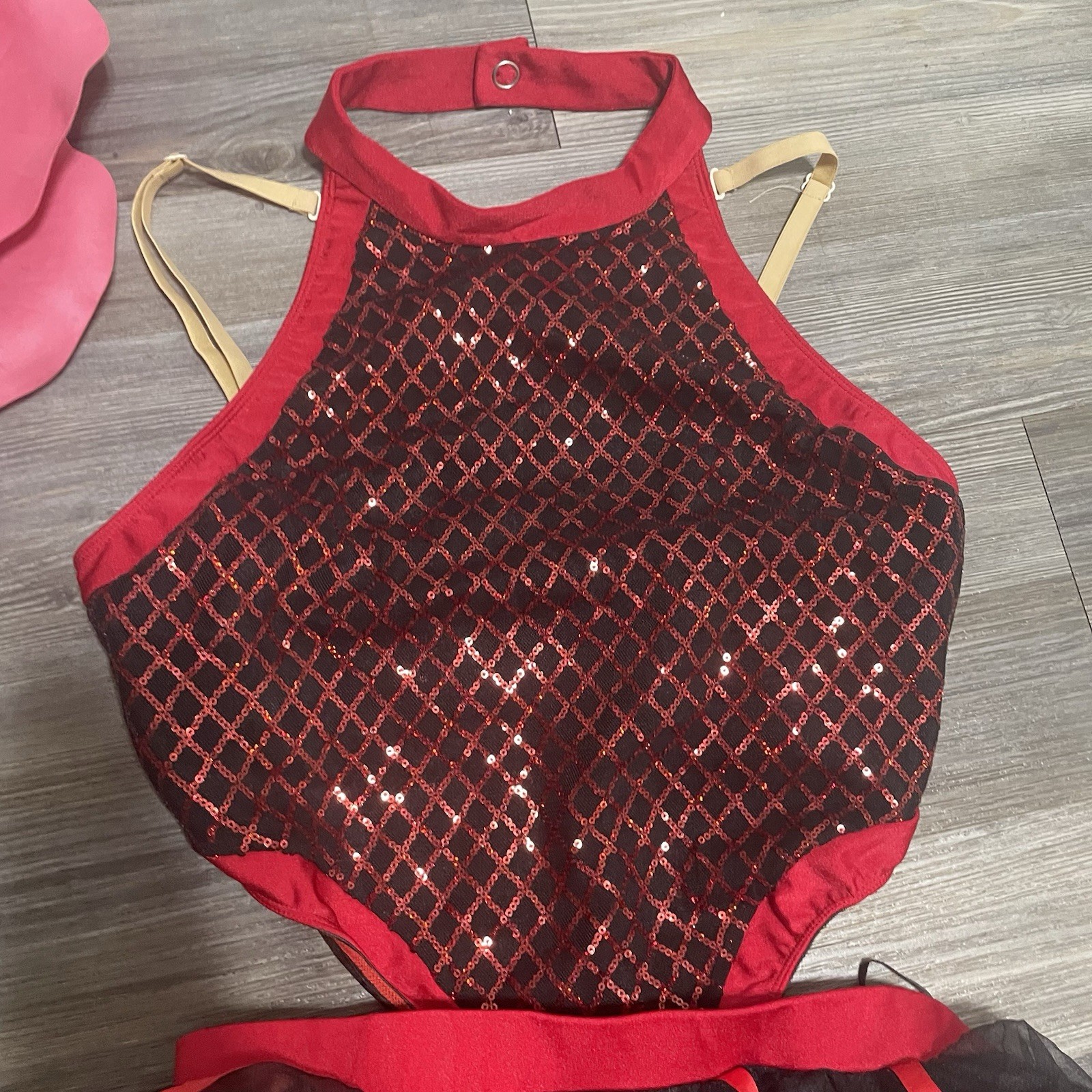 Revolution TENTH HOUSE Dance Leotard Costume DO IT FOR THE MUSIC Sequin LA