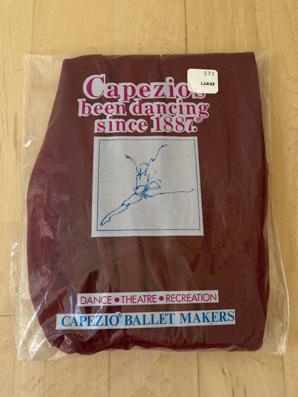NIP New Vintage Capezio Dance Burgundy Red Leotard Adult Large 80s