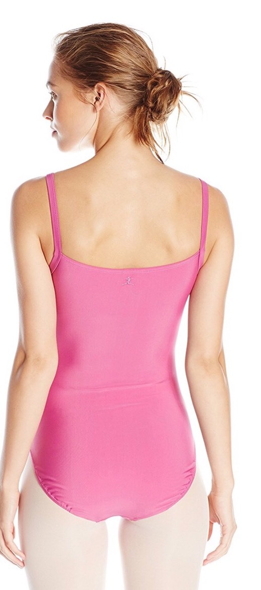 Danskin Women’s Camisole Leotard with Accent Zipper Neckline, Size 0-2, Mauve