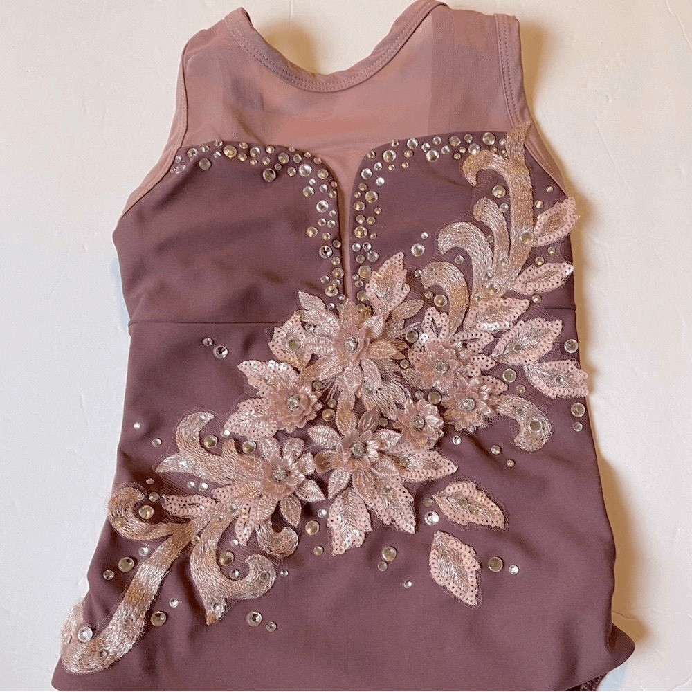 Five 5 competition contemporary Dance costume solo illusion custom YXL XLC child