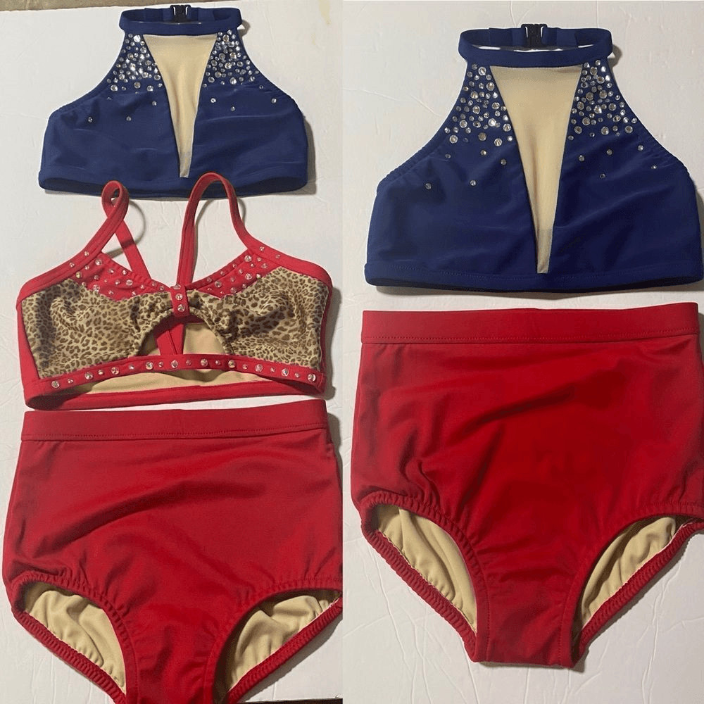 3 piece set Contemporary Audition Costume patriotic animal print Youth 10 NEW