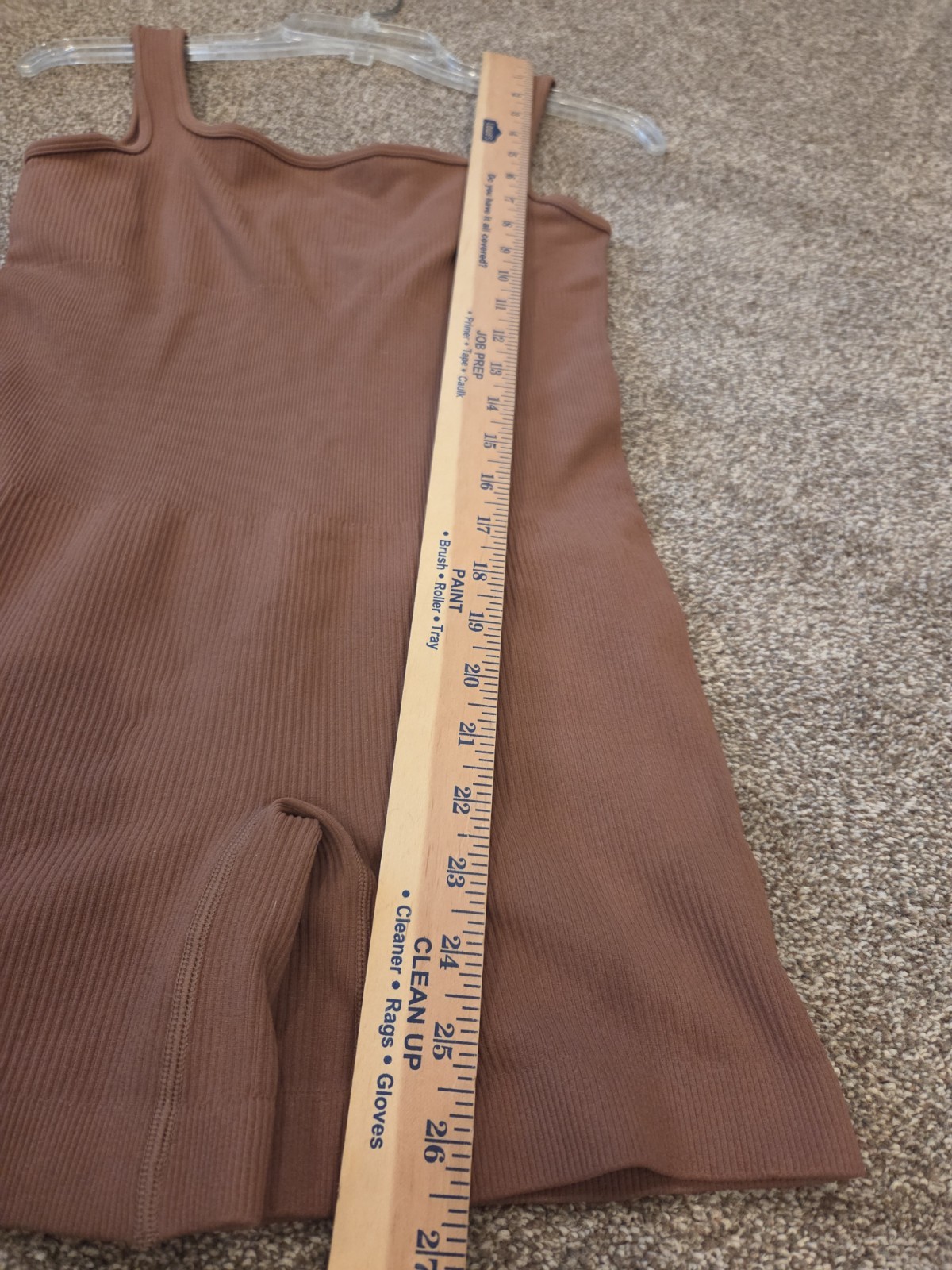Shorts unitard brown Ribbed Spandex women’s M Square Neck