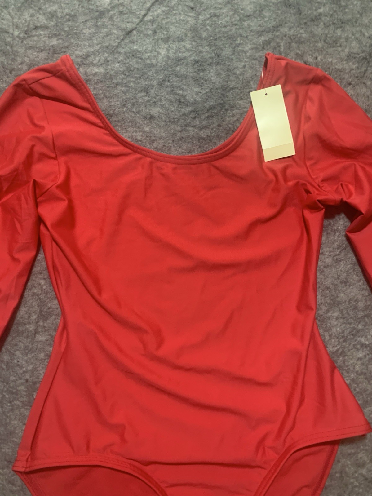Leveret Leotard Long Sleeve Red NWT Womens Size XL NWT Dance/Ballet 0582