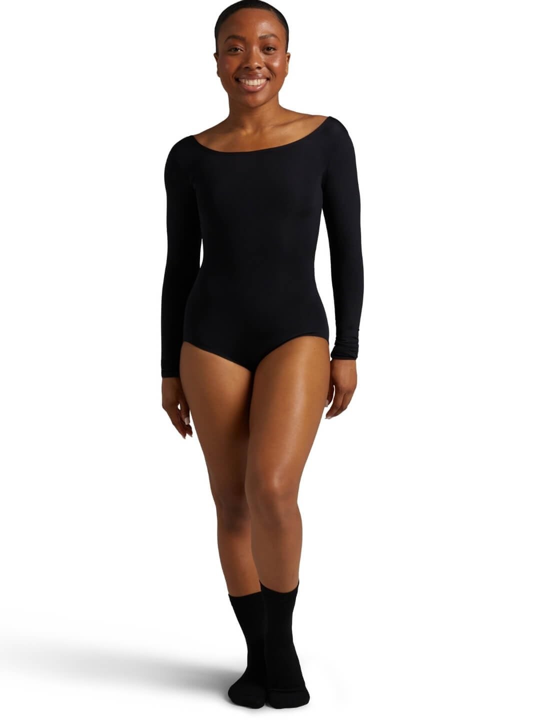 Capezio Womens Long Sleeve Leotard,Black,Large