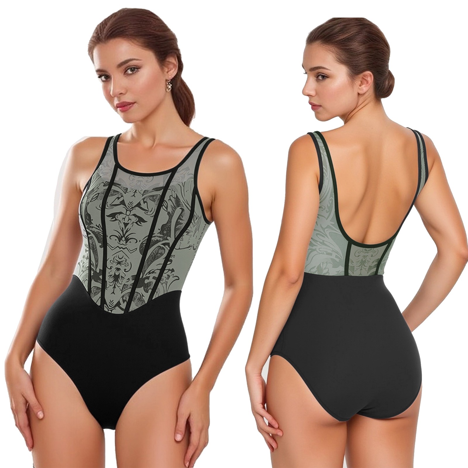 Women Jumpsuit Fitness Leotard Roller Skating Bodysuit Yoga One-piece Recital