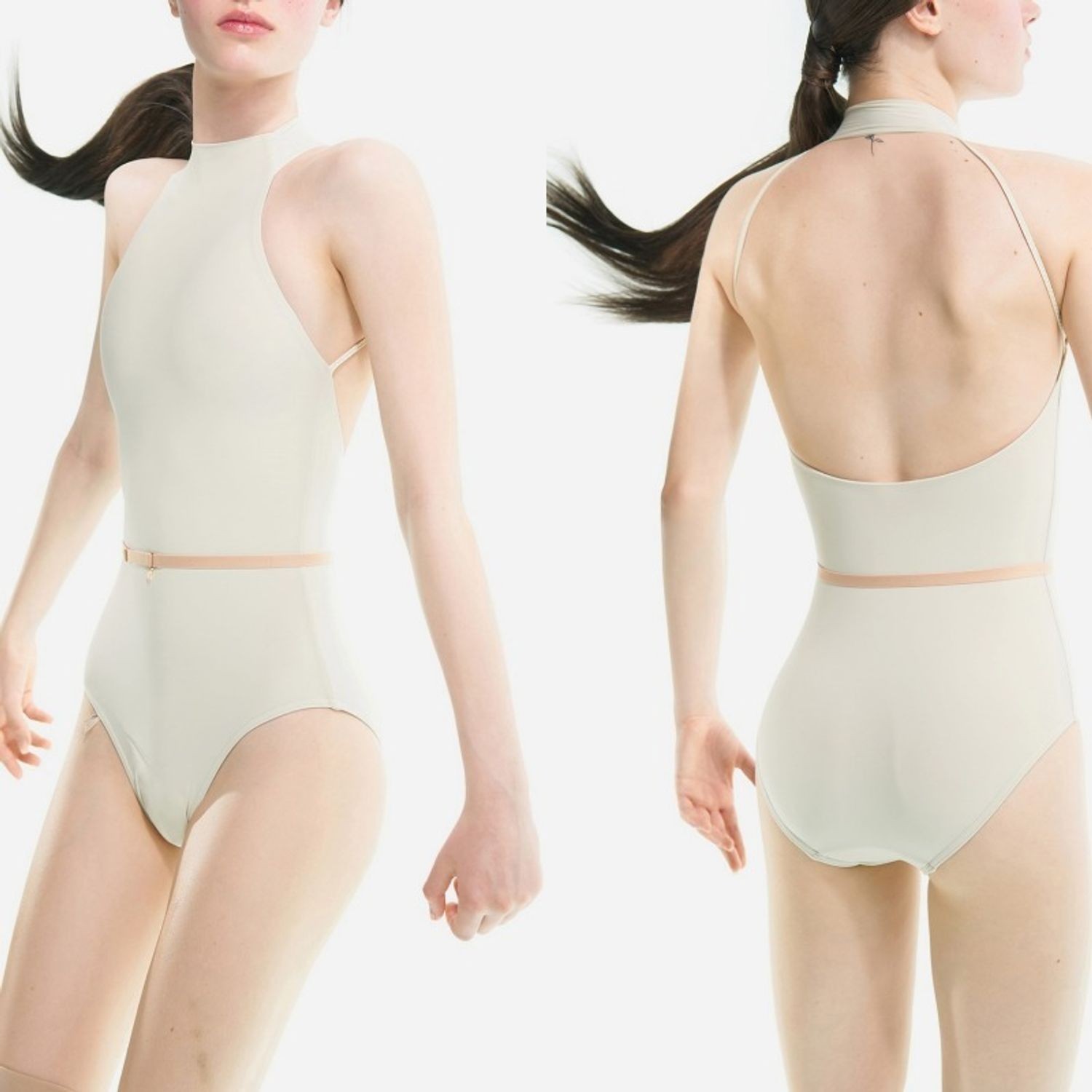 (NWT) Just a Corpse choker leotard – small edelweiss white