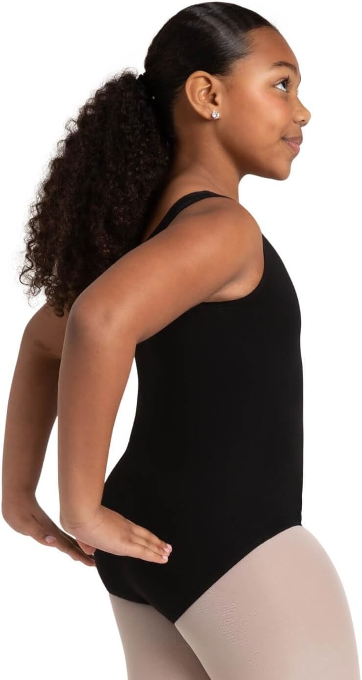 Capezio girls High-neck Tank Leotard – Girls X-Large, Black