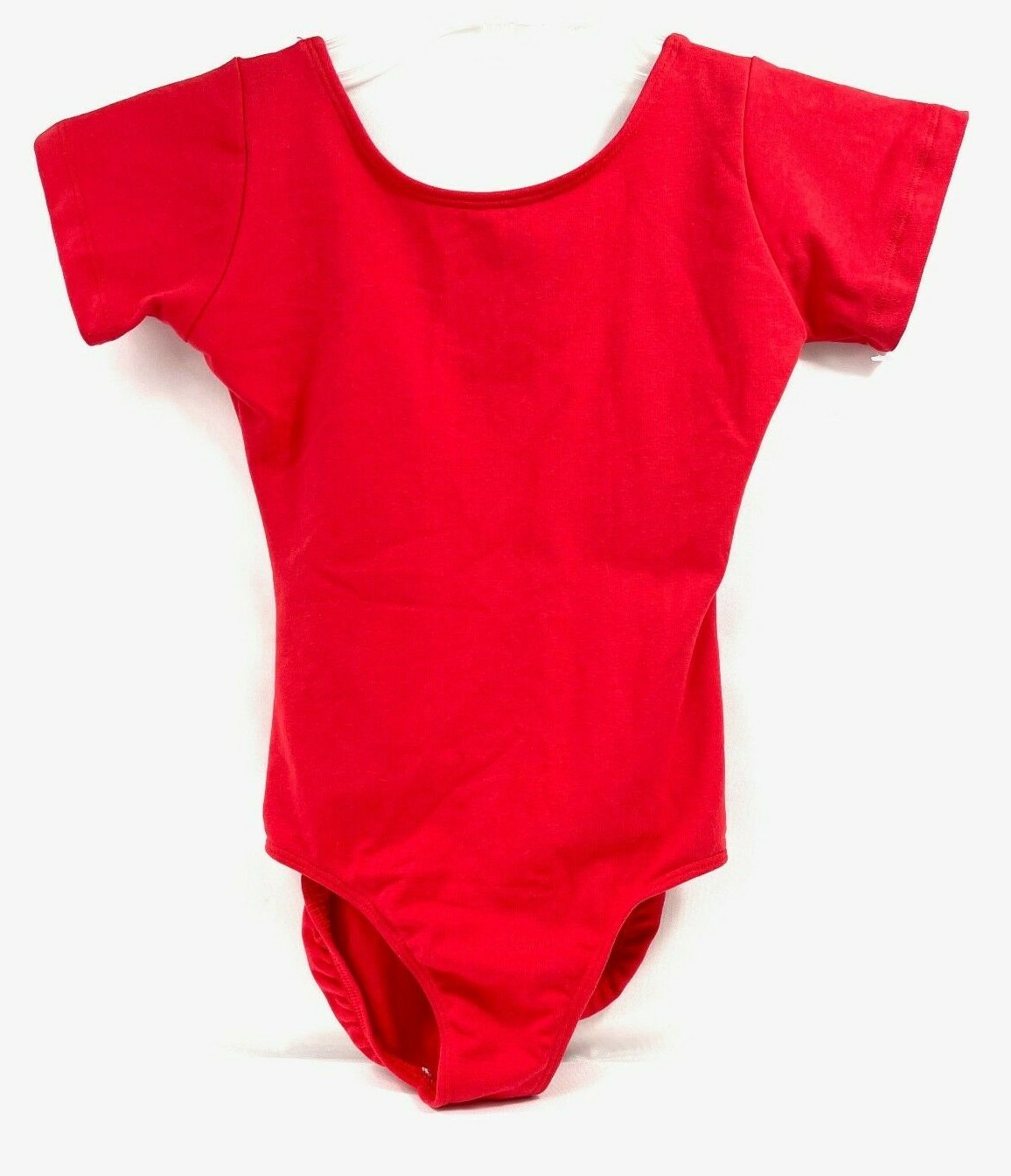 NWOT Eurotard Short Sleeve Leotard #1043 Ballet Girls Child Size Red size LG MED