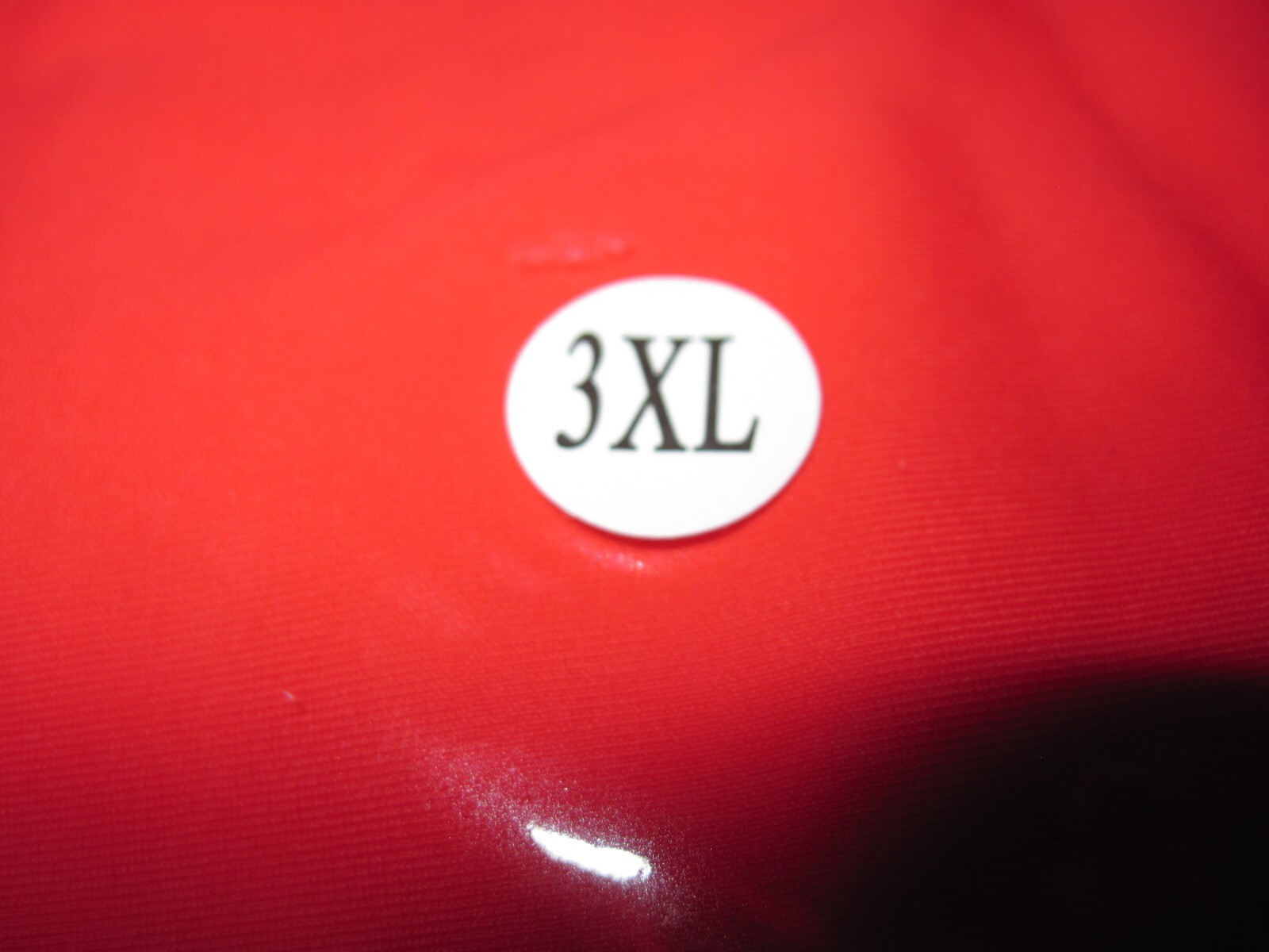 Plus Size Shiny Red Spandex Long Sleeve Scoop Neck Leotard Size 3XL New