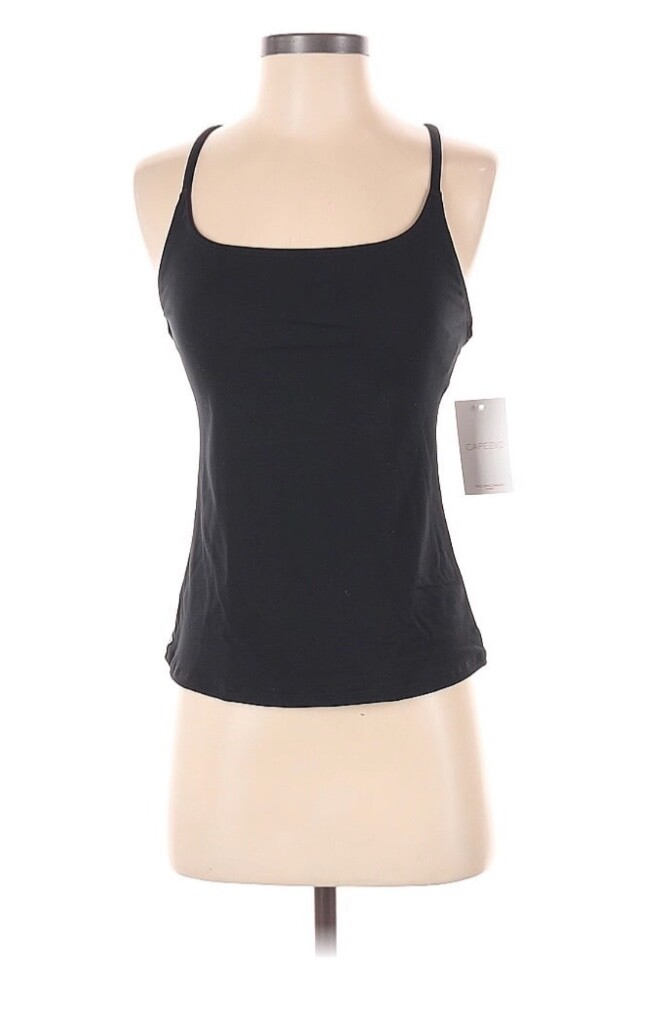 NWT #10768W Capezio Black Strappy Camisole Adult Extra Large