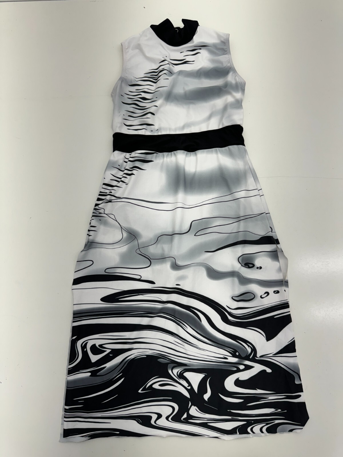 Tenth House Black White Marble Print Dancing Leotard Womens Size Medium