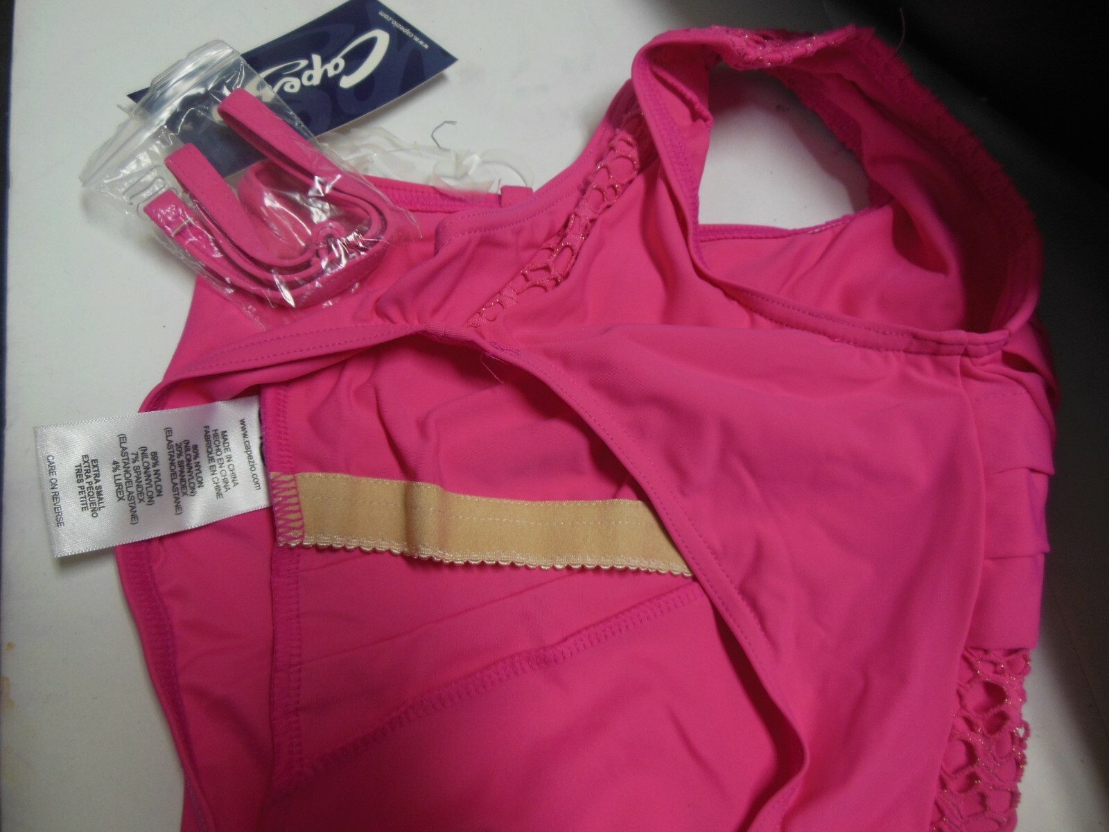 Capezio Pleated synergy leotard 10186 detachable strap 5 colors ladies szs