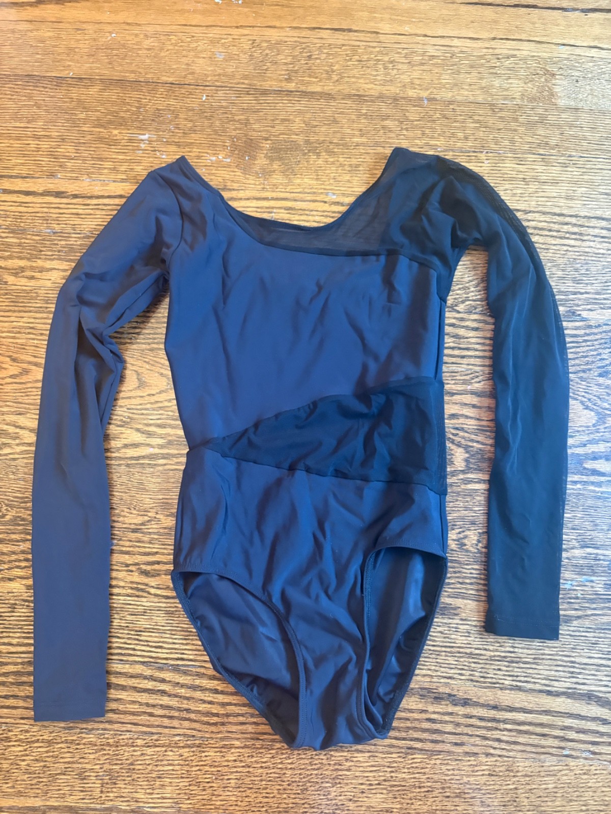 Womens eleve dancewear black mesh dance leotard size xs