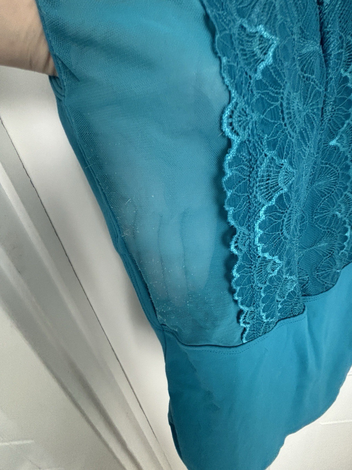 Suffolk Adult Large Leotard Teal Lace Back