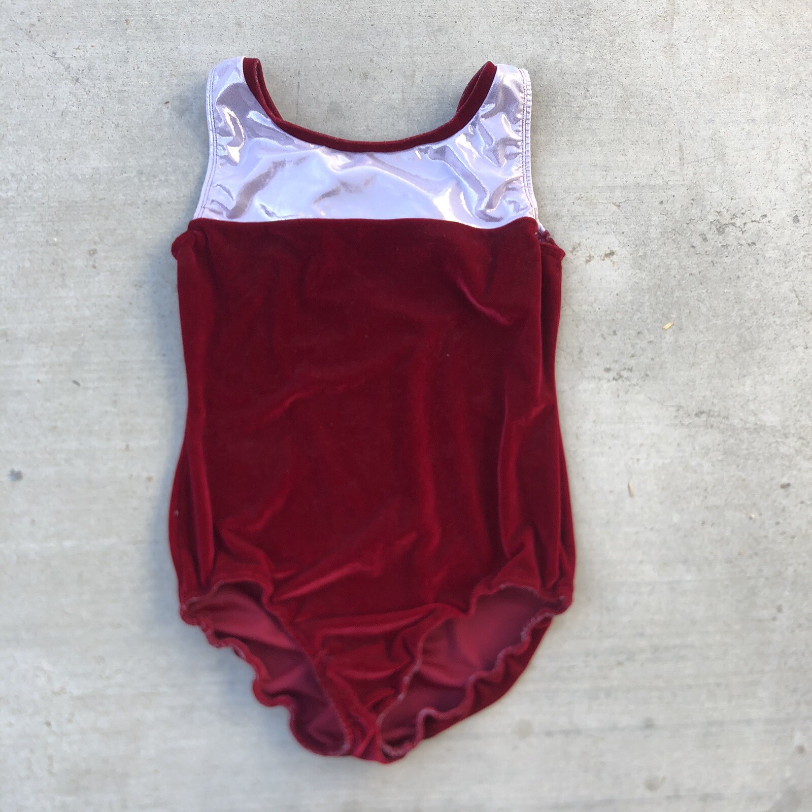 Gymnastics Dance Burgundy And Pink Leotard Adult Small