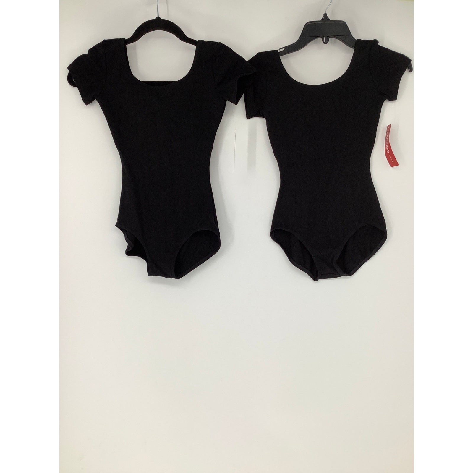 Lot of 3 Capezio Women XS Black Nude Cami Short Sleeve Balletcore Leotard B18-19