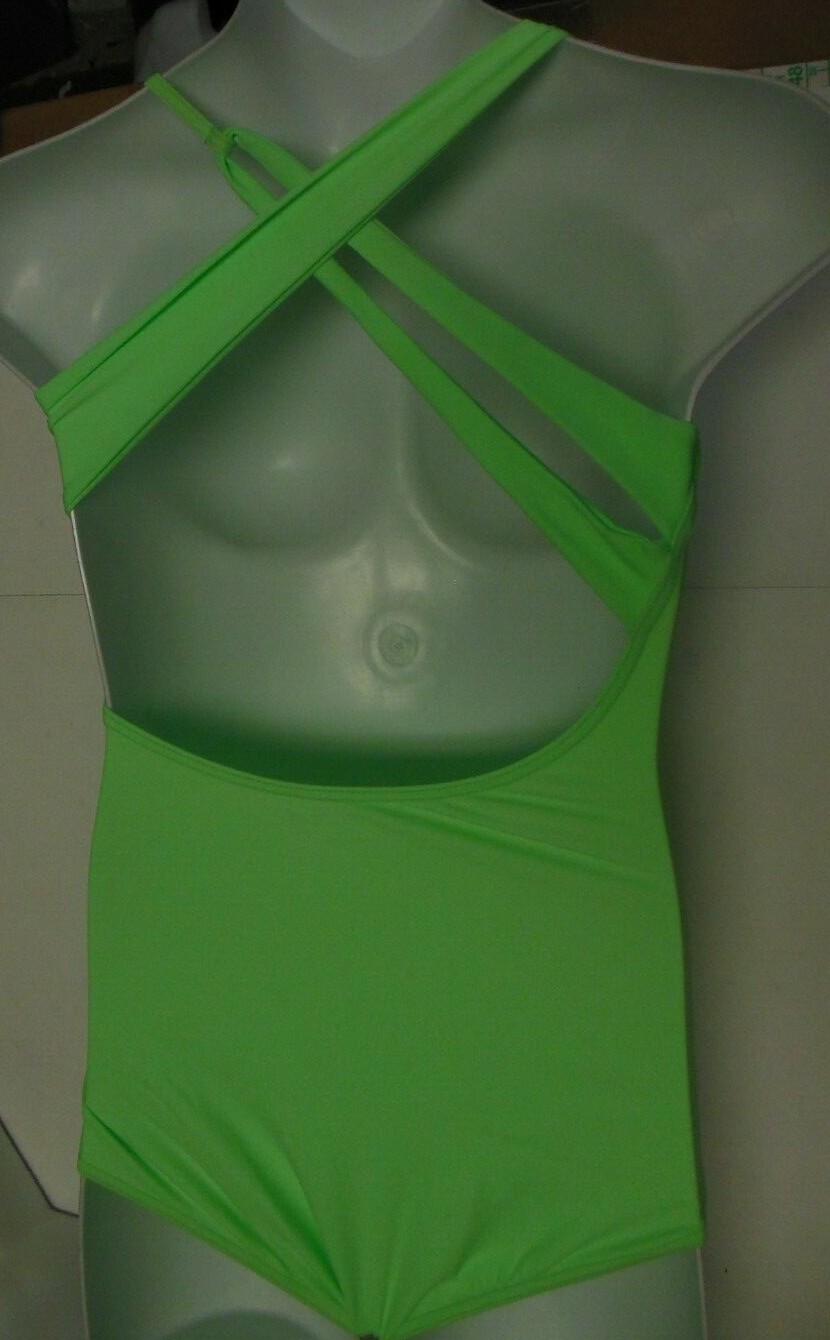 Capezio Bow n Arrow Leotard Lt Green Large Adult TB231W nylon Spandex frontline