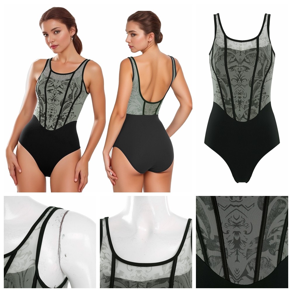 Women Leotard Costume Jumpsuit Roller Skating Bodysuit Ballroom One-piece Yoga