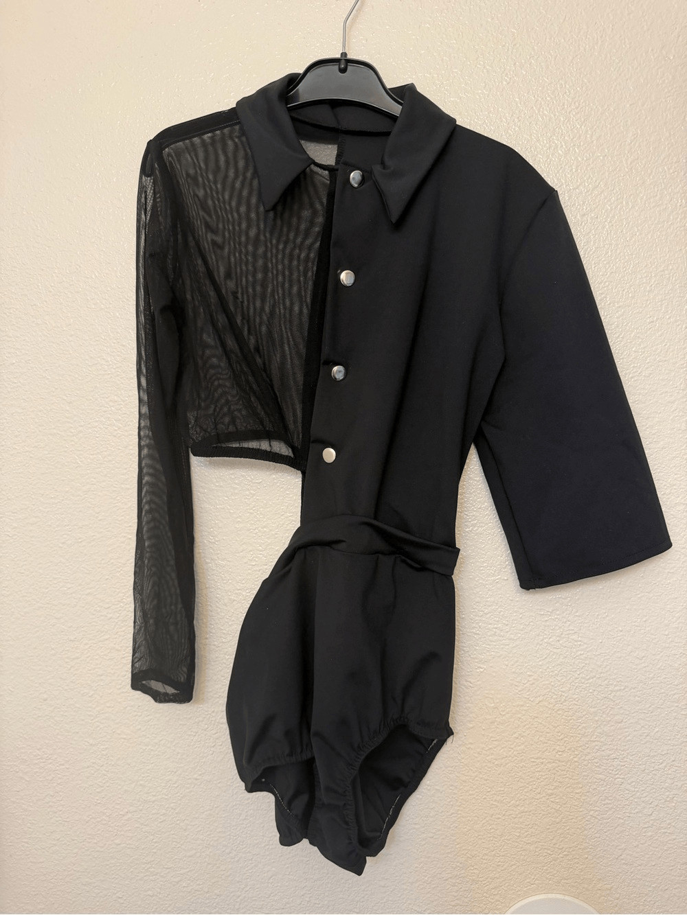 Kelle dance suit costume black TRENDSETTER LEOTARD 5418 MA-Medium adult