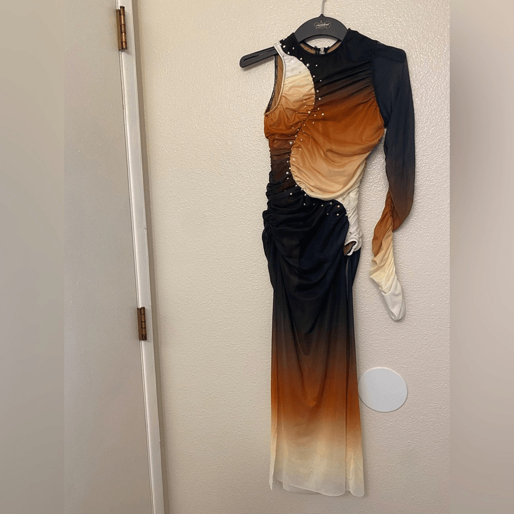 Revolution Tenth House lyrical Dance costume orange ombre EXPANSION TH25222 SA