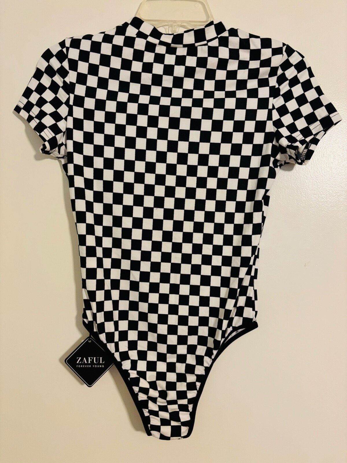 Checkered Black and White Leotard Size Medium