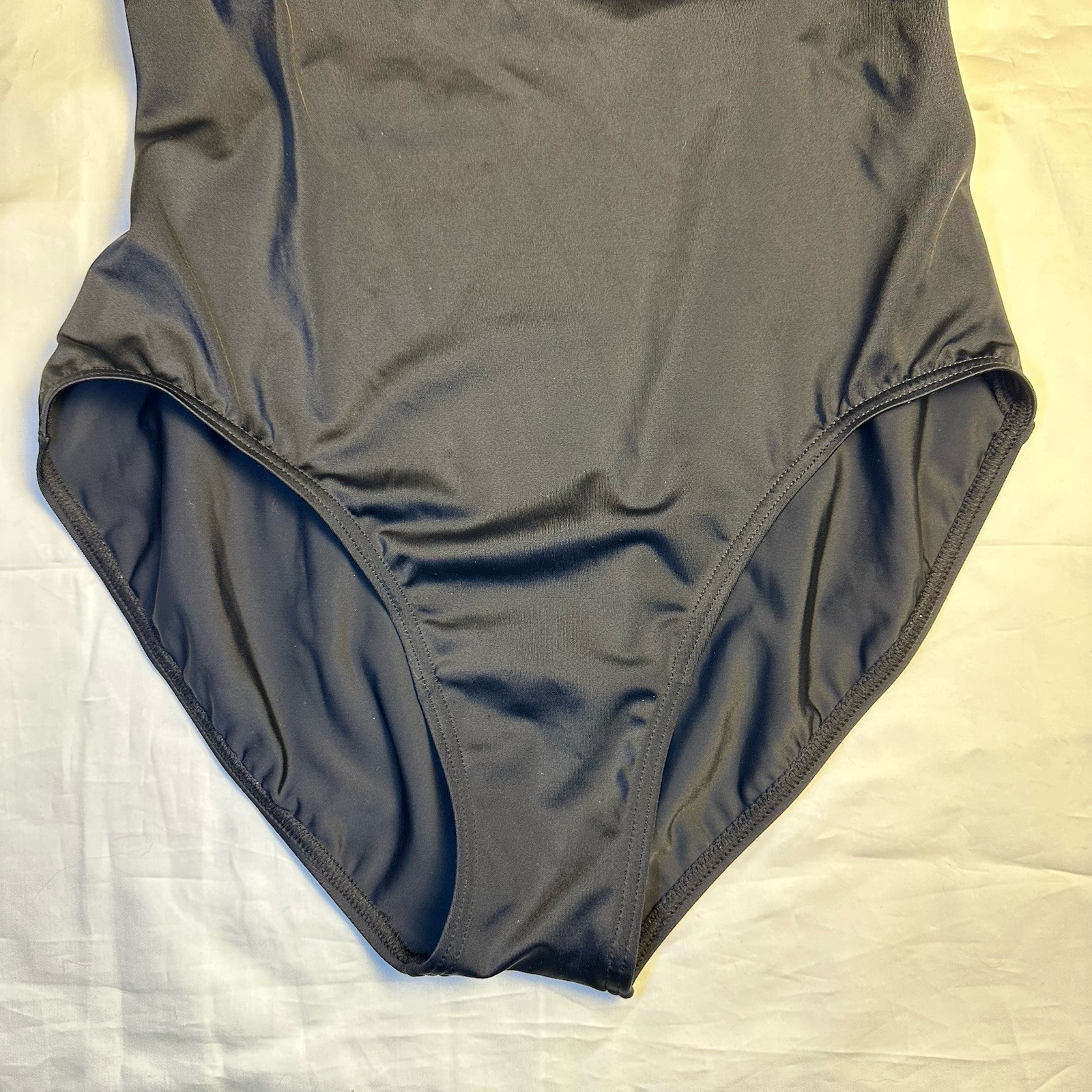 Weissman NWT Black Crisscross Back Tank Ballet Dance Leotard 14055 MA