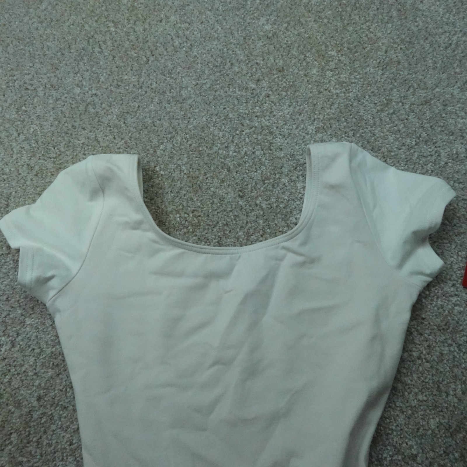 Capezio Leotard Womens Medium White Short Sleeve Ballet Dancewear