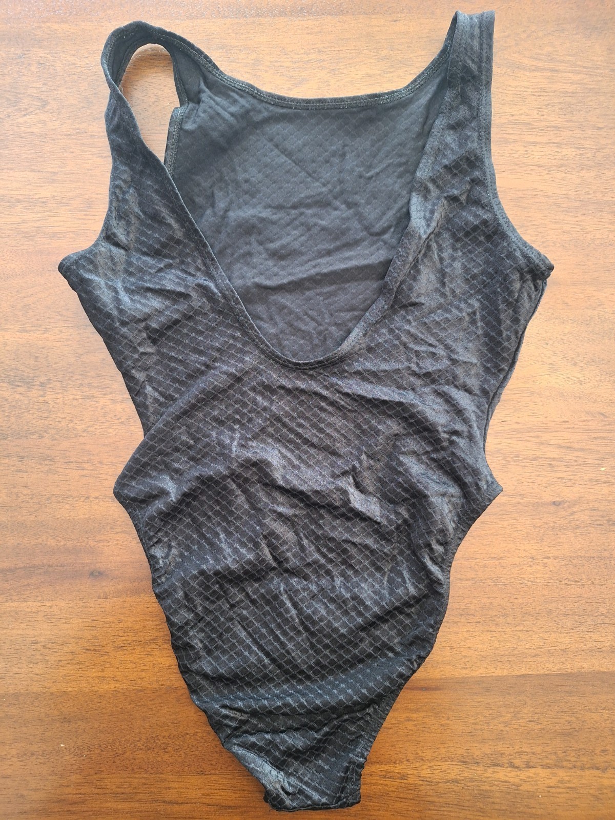 Vintage Softouch Leotard excellent Antron Nylon Spandex black S