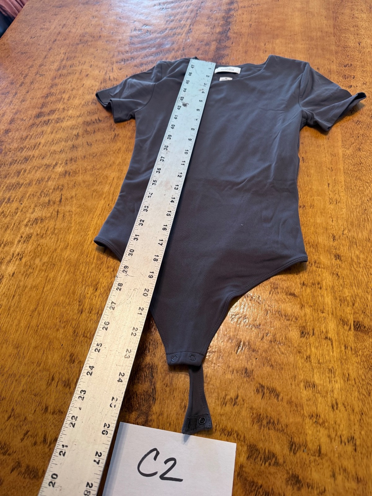 Aritzia Contour Sz 2XS BLACK L/S Leotard Snap Crotch C2