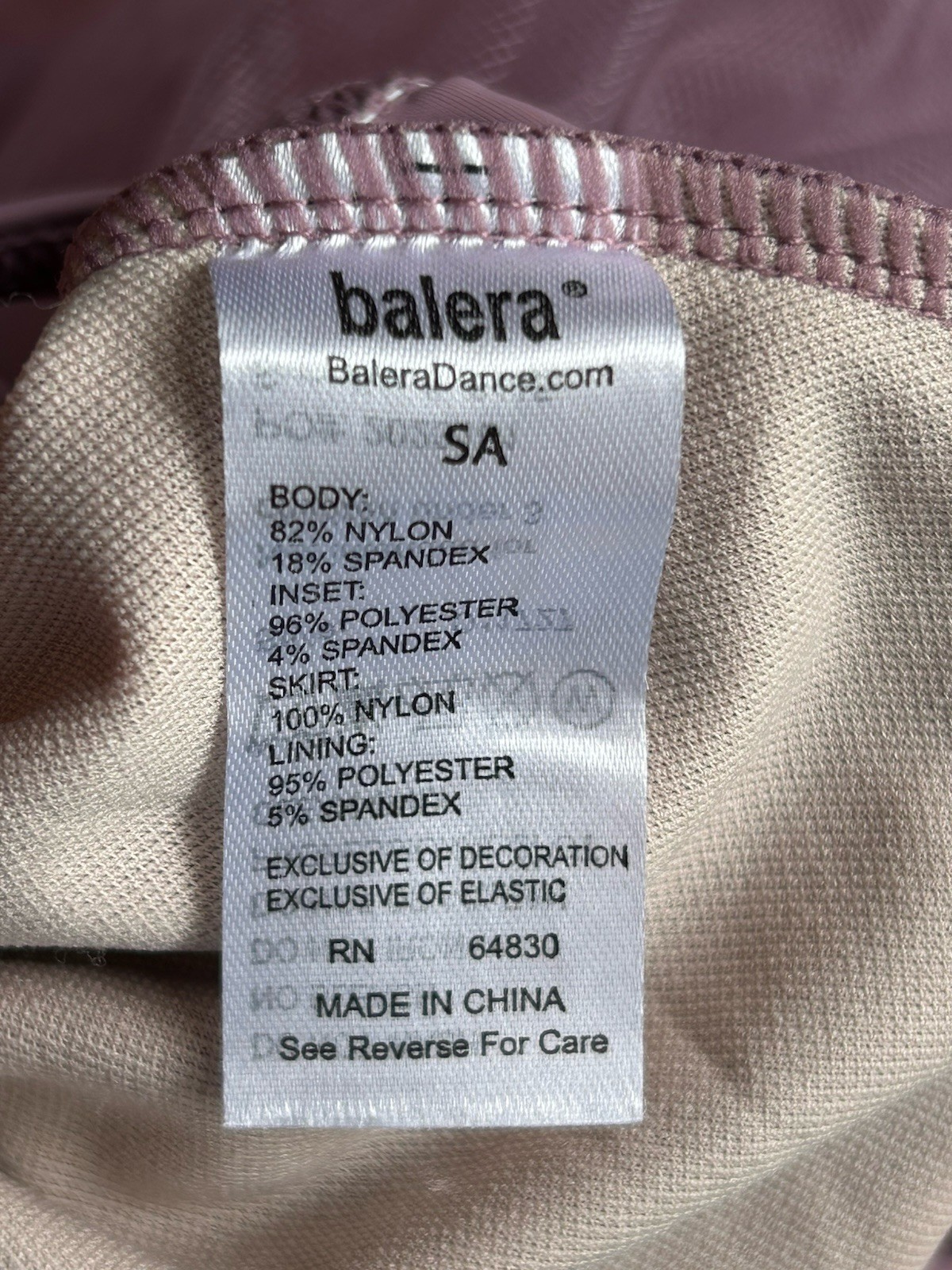 Balera Lyrical Ballet Dress D11727 Women’s Small French Mauve Halter Tulle