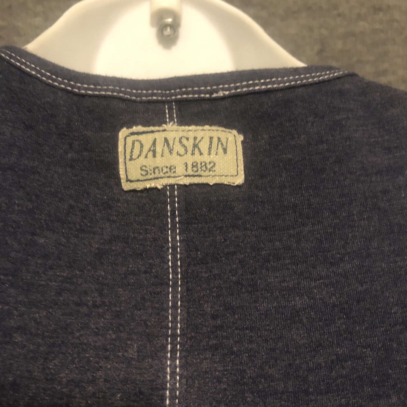 Danskin 1980’s Bodysuit Dress Sleeveless Blue Women’s Size Small Made In USA