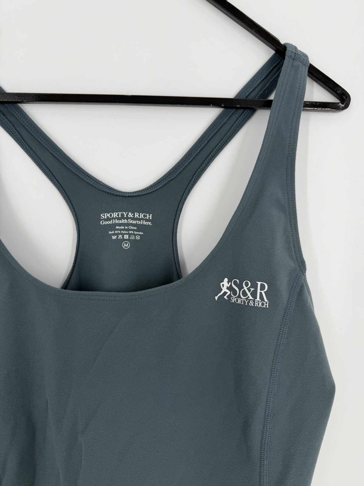 Sporty & Rich The Lea Action Leotard In Grey Size Medium