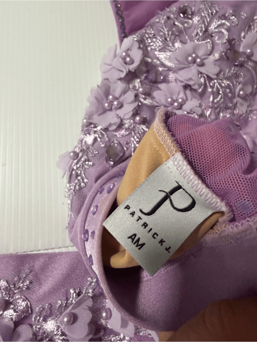 Patrick J designs solo custom dance costume 2 piece lavender purple fara MA adul