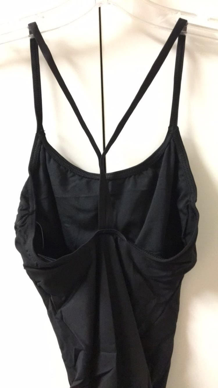 Harmonie HW407 Women’s Small (4-6) Black Low Back Camisole Leotard