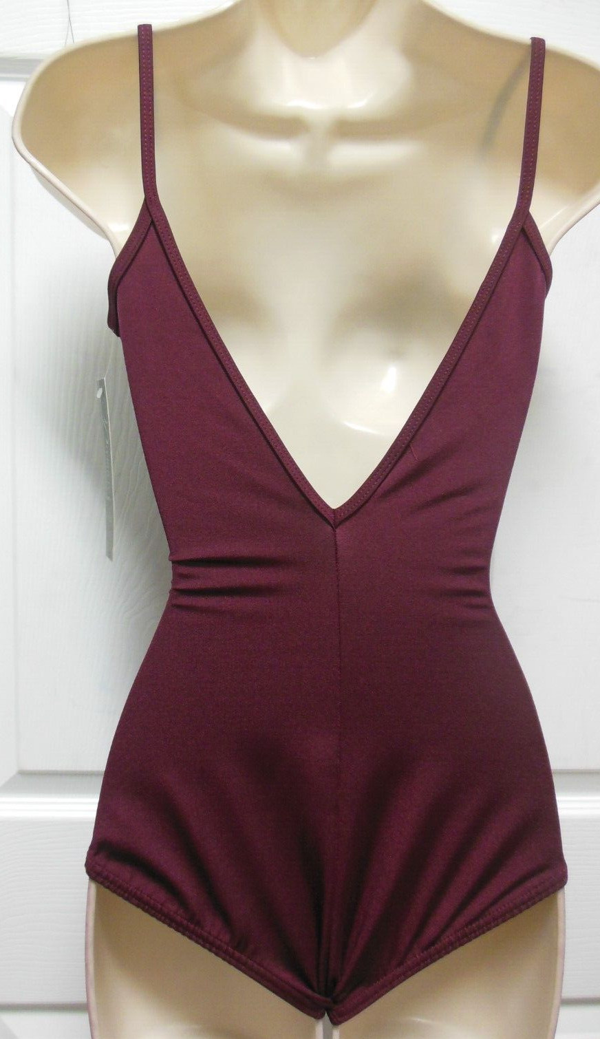 Body Wrappers Dance Camisole Leotard Wine Ladies Small P501