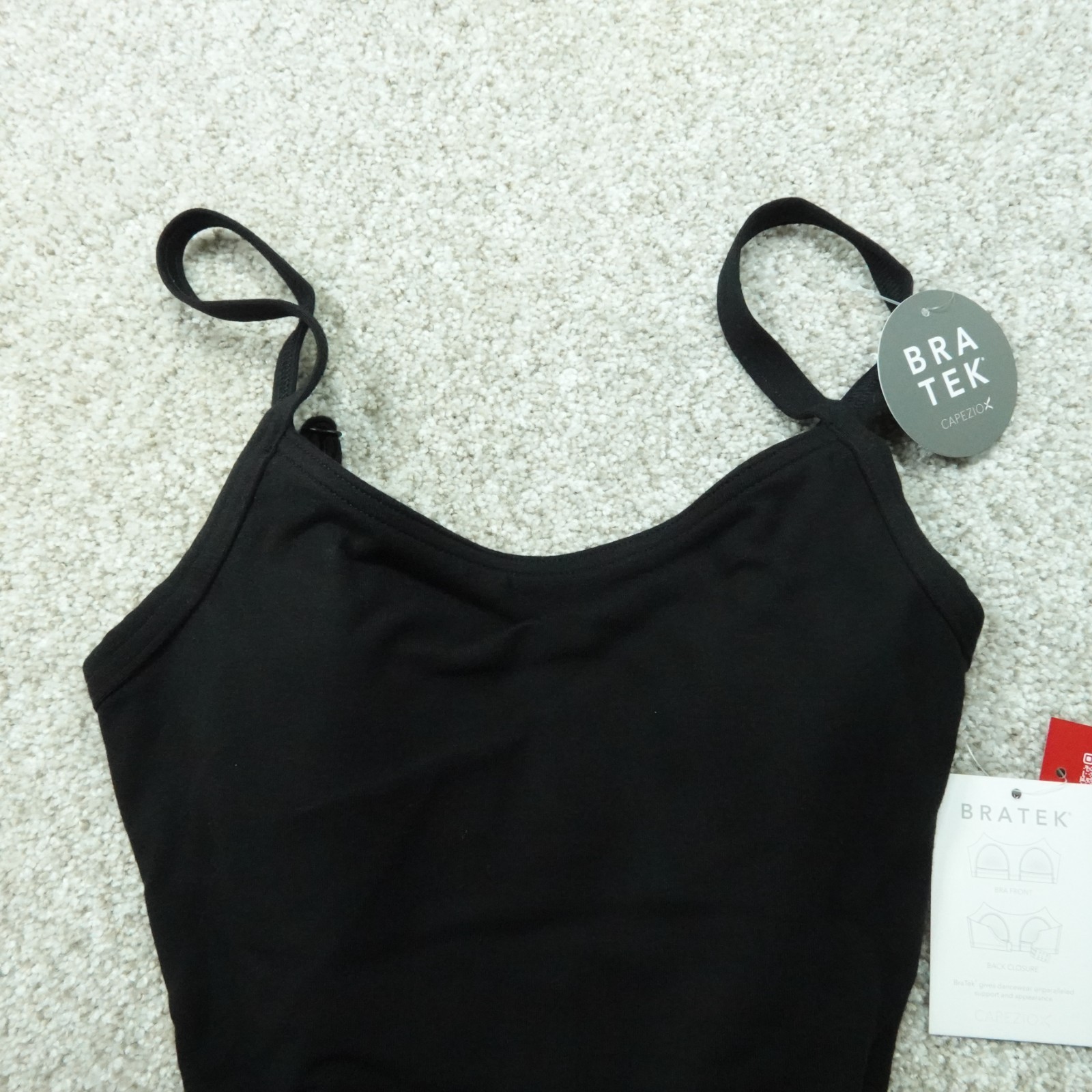 Capezio Leotard Womens Extra Small Black Cami Bra Tek Ballet Dancewear