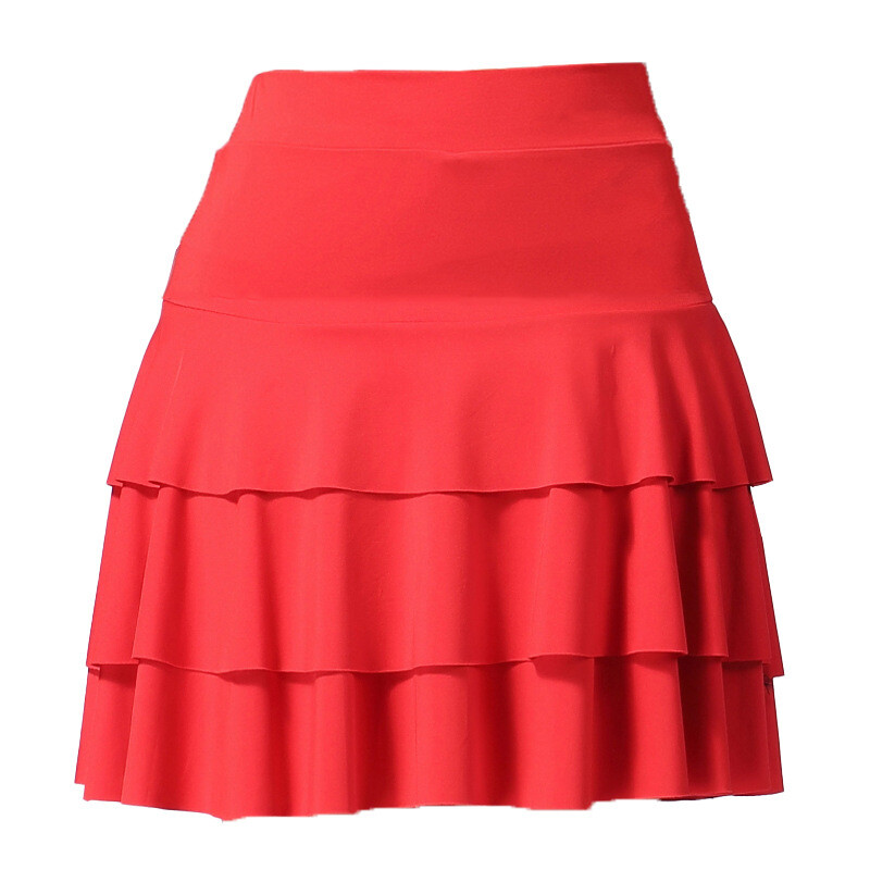 Lady Mini Dance Skirt Layered Tiered Dancewear Performance with Underpants skirt