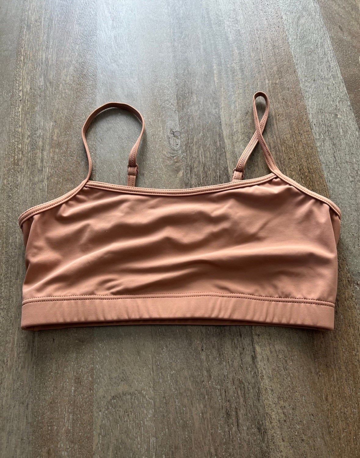Weissman Beige Adult Dancewear Set Sheer Tunic (MA) & Bra Top (SA)