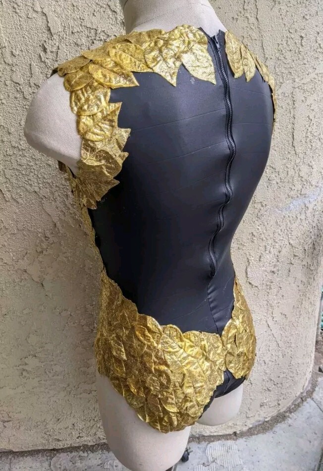 Gold Leaf Custo Made Drag Queen Leotard